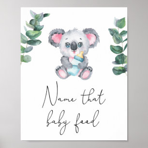 Koala beer - Noem dat baby eten Poster