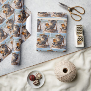Koala Beer op een Strand Cadeaupapier