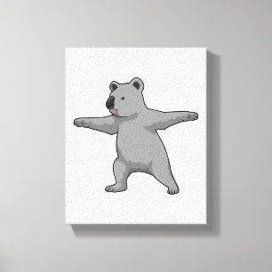 Koala-beer op Yoga Fitness Canvas Afdruk