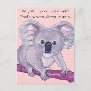 Koala Beer~Out op een Limb Briefkaart