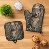 Koala Beer Ovenwant & Pannenlap Set (Top down)