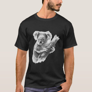 Koala Beer Portret Kunstwerk Wilde Tropische Diere T-shirt