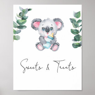 Koala Beer - snoepjes en traktaties babyshower Poster