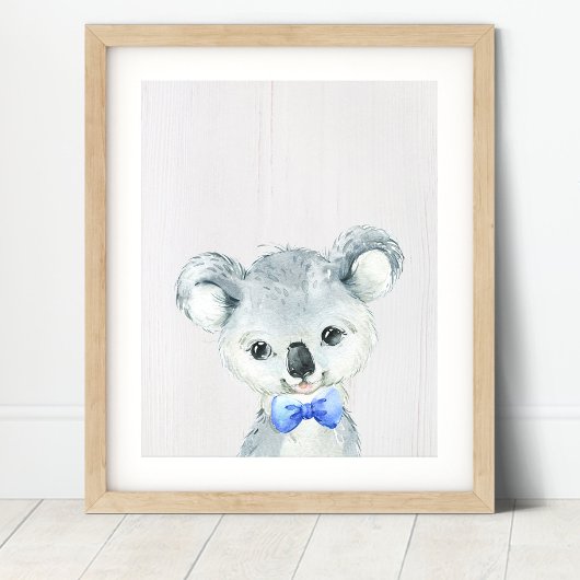 Koala Beer Strikdas Nursery Kunstprint Poster