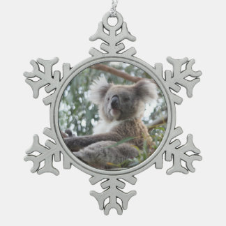 Koala Beer Tin Sneeuwvlok Ornament