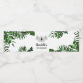 Koala Beer Verjaardag Waterfles Label Etiket (Enkel label)