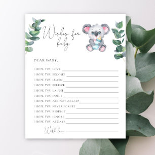 Koala beren babyshower Wensen voor de baby