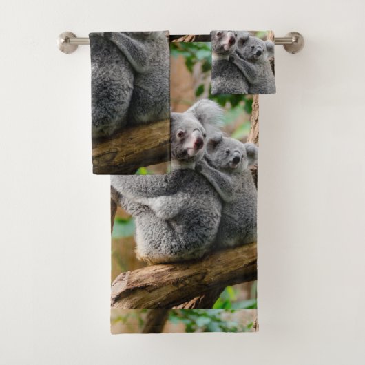 Koala Beren Bathroom Towel Set Bad Handdoek (Insitu)