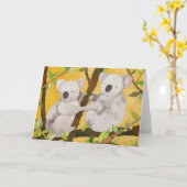 Koala Beren blanco kaart (Gele Bloem)