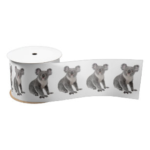 Koala-Beren op White Gingham Lint