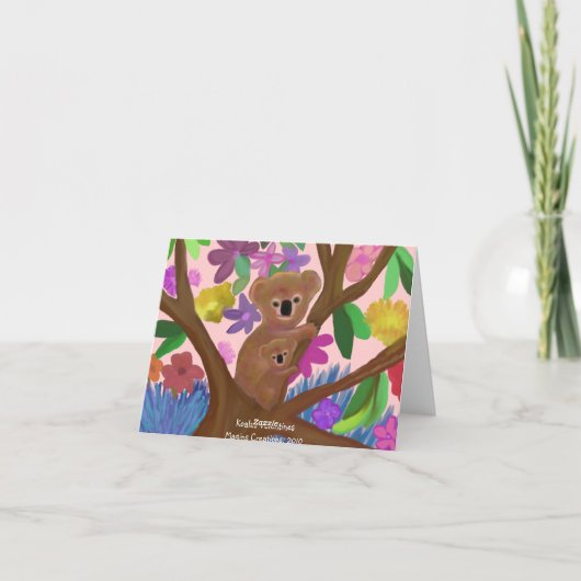 Koala Beren Valentijn Kaart (Achterkant)