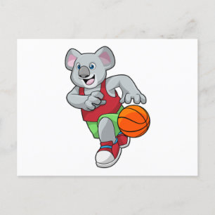 Koala bij Basketbalsport Briefkaart
