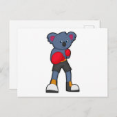 Koala bij boksen met boks handschoenen briefkaart (Voorkant / Achterkant)