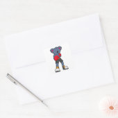 Koala bij Boxing met Boxing-handschoenen Vierkante Sticker (Envelop)