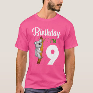 Koala Birthday 9th Girl 9 Year Old Koalas Kinder B T-shirt