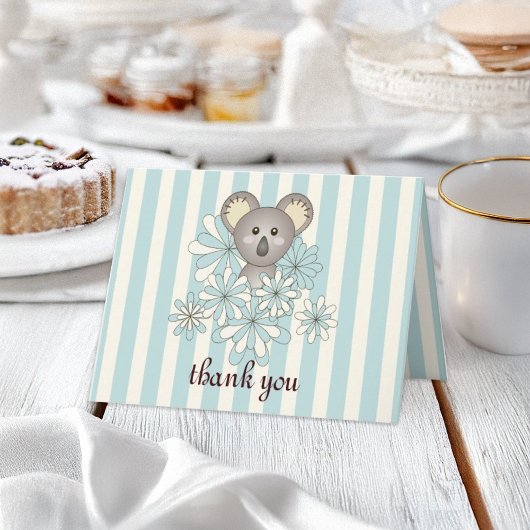 Koala Birthday / Baby Boy Shoy Merci Cartes