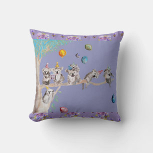 Koala Birthday Cute Koalas Childs Paarse Cushion Kussen