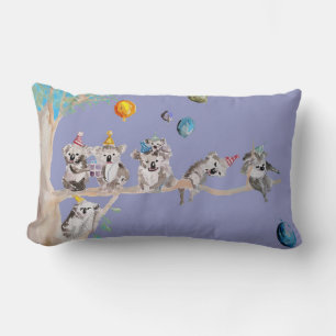 Koala Birthday Cute Koalas Childs Paarse Cushion Kussen