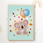 Koala Birthday Kids Room Poster Nursert Imprimer<br><div class="desc">Nos affiches de pépinière attirent absolument l'oeil. Les motifs sucrés sont une idée cadeau parfaite pour la naissance ou un baby shower. Les charmantes images de la crèche peuvent inspirer l'imagination des enfants et encourager la créativité.</div>