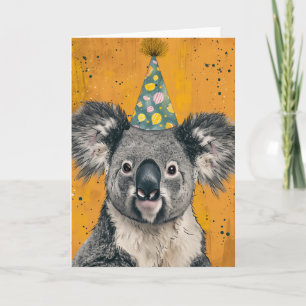 Koala Birthday Party Wenskaart Kaart