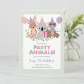 Koala Birthday Uitnodiging (Staand voorkant)