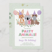 Koala Birthday Uitnodiging (Voorkant / Achterkant)