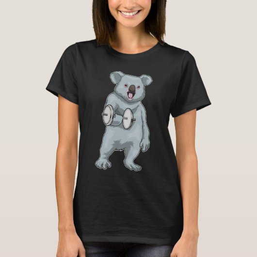 Koala Bodybuilding Dumbbell T-shirt (Voorkant)