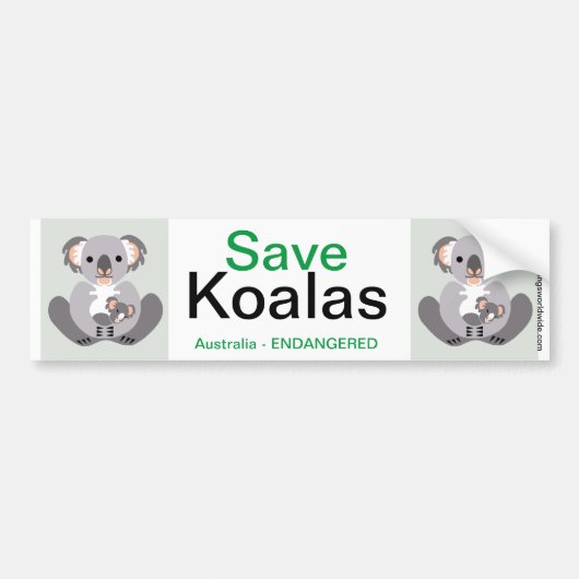 Koala - Bumpersticker (Voorkant)