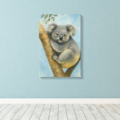 Koala Calm - Waterverf Wildlife Canvas Afdruk (Insitu (Houten vloer))
