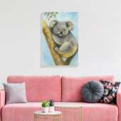 Koala Calm - Waterverf Wildlife Canvas Afdruk (Insitu (Woonkamer))