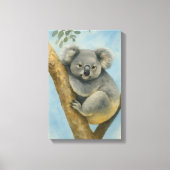 Koala Calm - Waterverf Wildlife Canvas Afdruk (Voorkant)