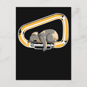 Koala Carabiner Klim Animal Cute Bouldering Briefkaart