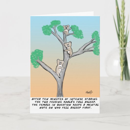 Koala Cartoon Kaart (Voorkant)