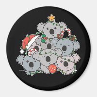 Koala Christmas Tree Drôle Animal Christmas Magnet