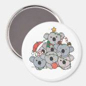 Koala Christmas Tree Drôle Animal Christmas Magnet (Recto/Verso)