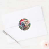 Koala Claus: Kerstgemoed verspreiden onder! Ronde Sticker (Envelop)