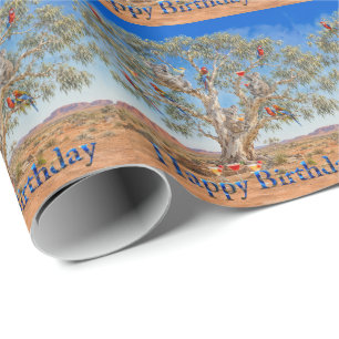 Koala Cocktailuur Eucalyptusboom Verjaardag Cadeaupapier