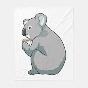 Koala Coffee Cup Fleece Deken