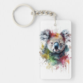 Koala Colorido: una ilustración vibrante Sleutelhanger