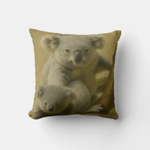 Koala Companions - Tender Wildlife Art Print Kussen