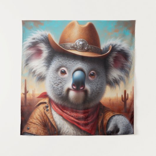 Koala Cowboy Wandkleed (Voorkant)