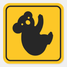 Koala Crossing Schattigee verkeersbord Sticker