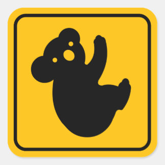 Koala Crossing Schattigee verkeersbord Sticker