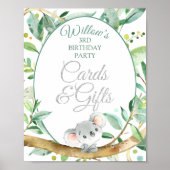 Koala Custom Birthday Party Kaarten and Gifts Poster (Voorkant)
