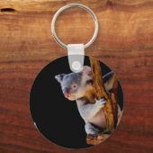 Koala Cute in Tree Grey Sleutelhanger (Voorkant)