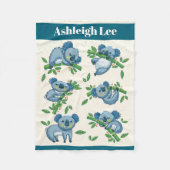 Koala Cuties Fleece Deken (Voorkant)