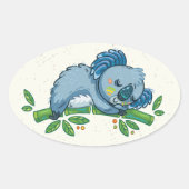 Koala Cuties Ovale Sticker (Voorkant)