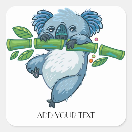 Koala Cuties Vierkante Sticker (Voorkant)