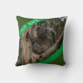 Koala Dans Un Arbre Australie Coussin de Jet (Verso)