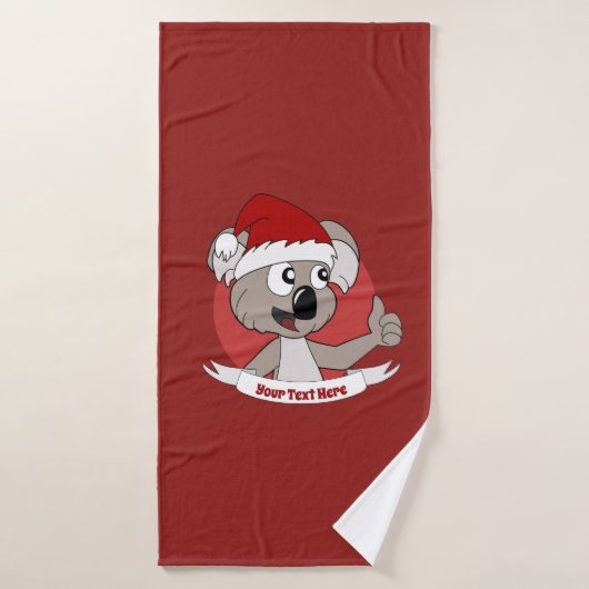 koala de dessin animé de Noël (Serviette de bain)